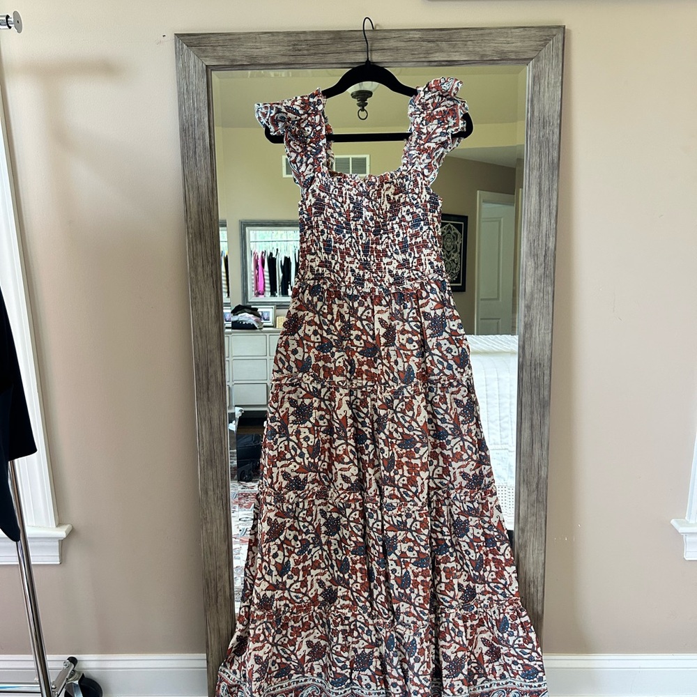 Love the Label Floral Maxi Dress with Ruffle Sleeves